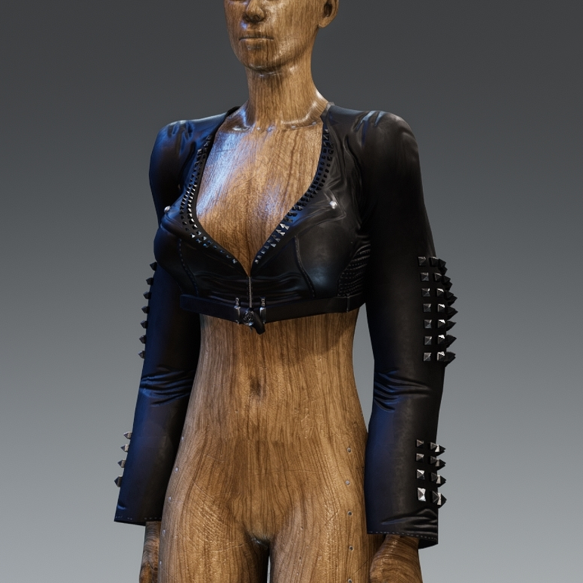 Toxic black leather jacket