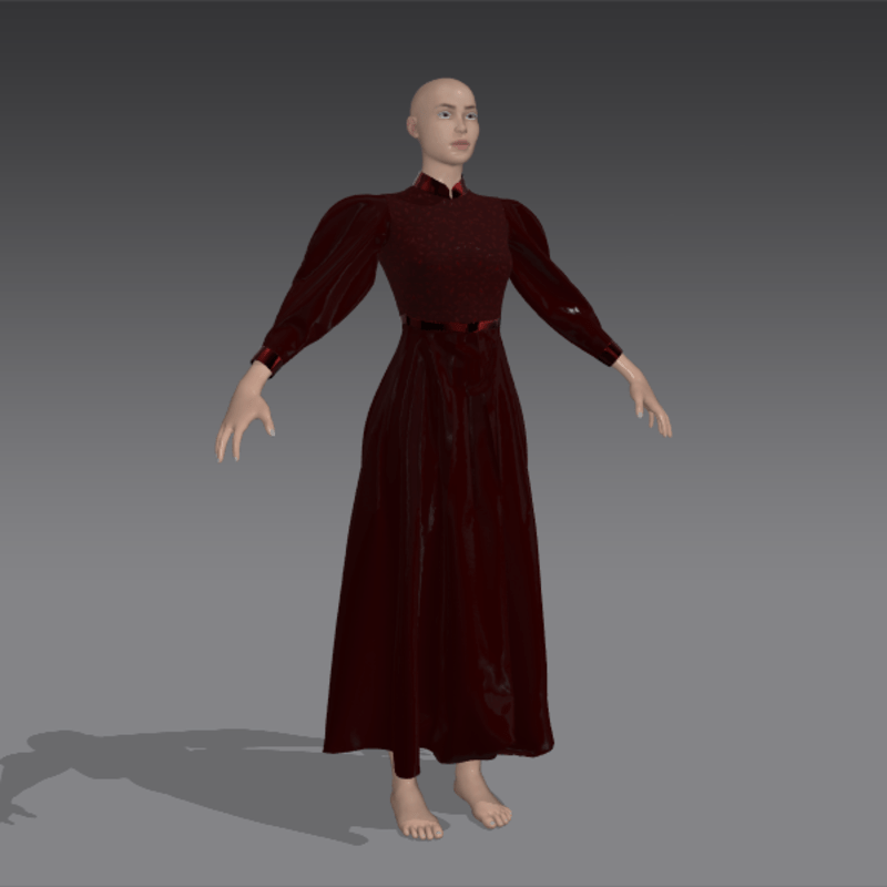 edwardian dress-- oxblood