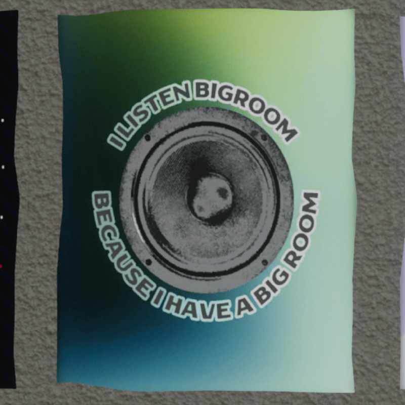 i listen bigroom wall poster