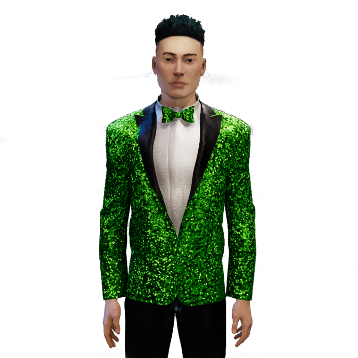 Glitter Tuxedo green