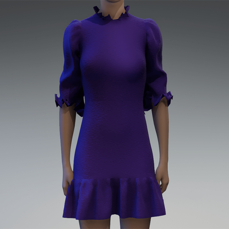 Violet ruffle dress