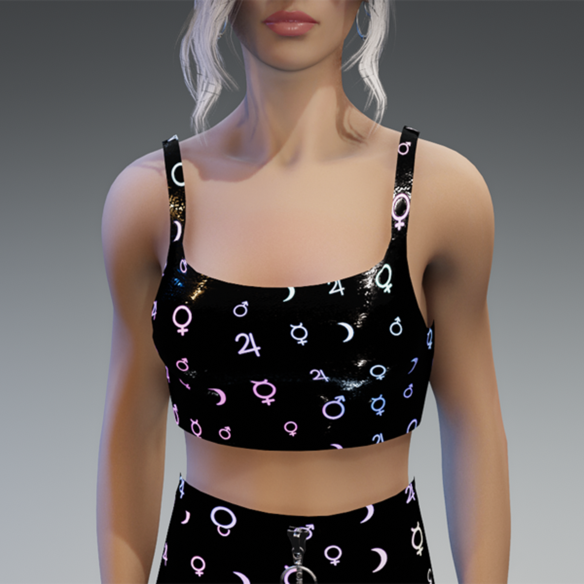 Glowing Planet Signs Plastic Top in Black