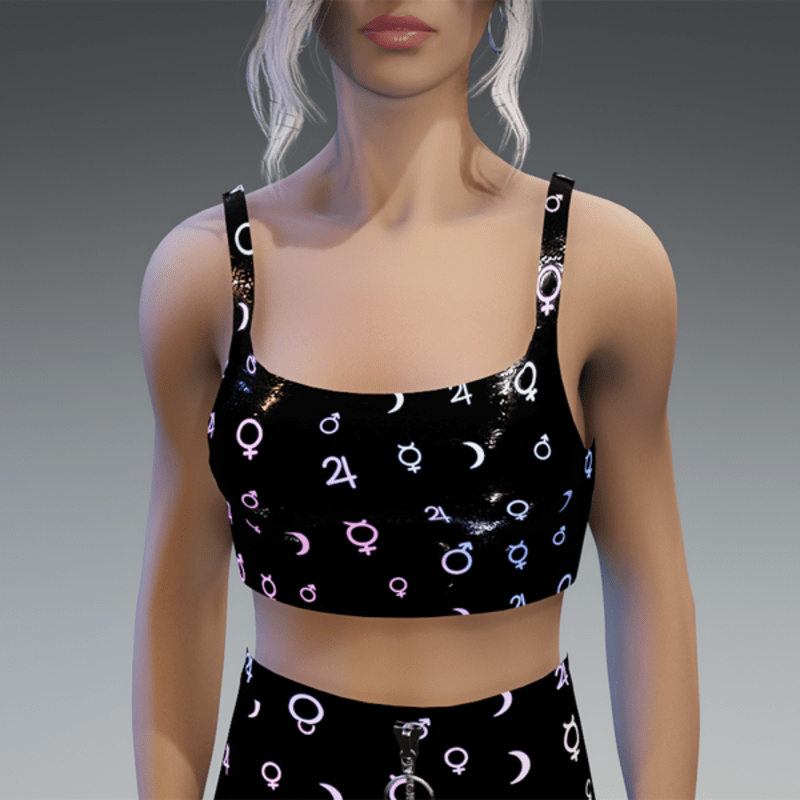 Glowing Planet Signs Plastic Top in Black