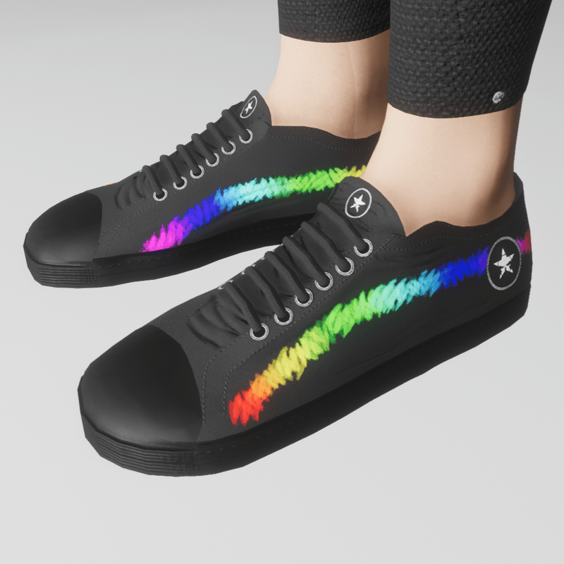 Woman's retro shoes (rainbow blast)