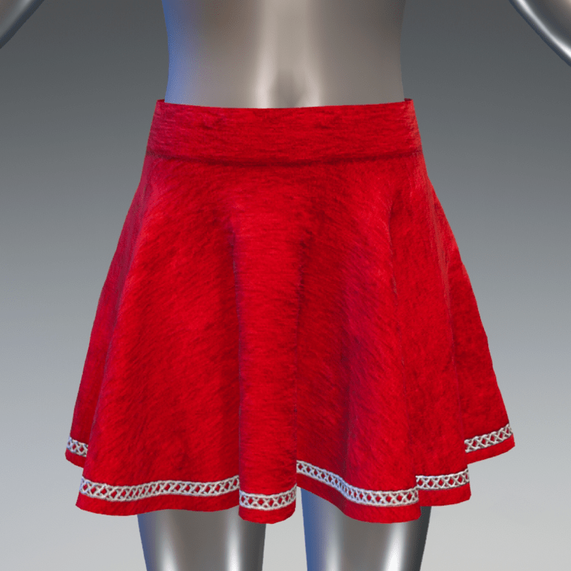 Elf skirt - red