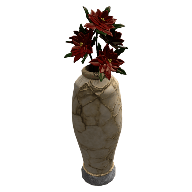 Christmas Marble Jar with poinsettia