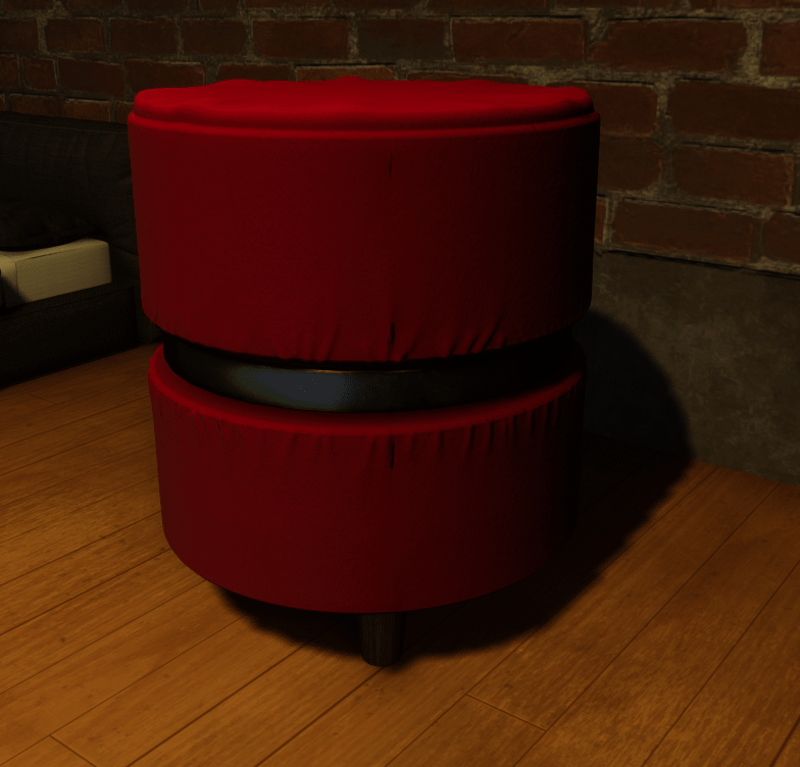 Red Ottoman