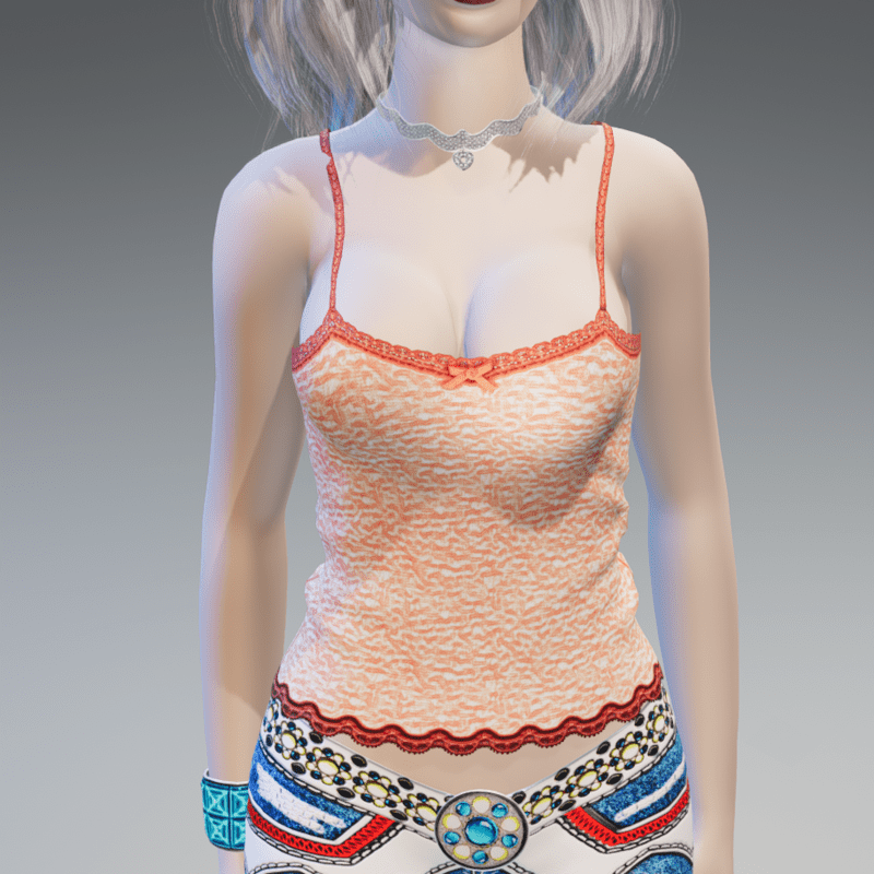 Vintage Red-Water Long Tank-Top - Female