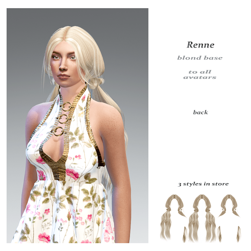 Renne back style -blond base