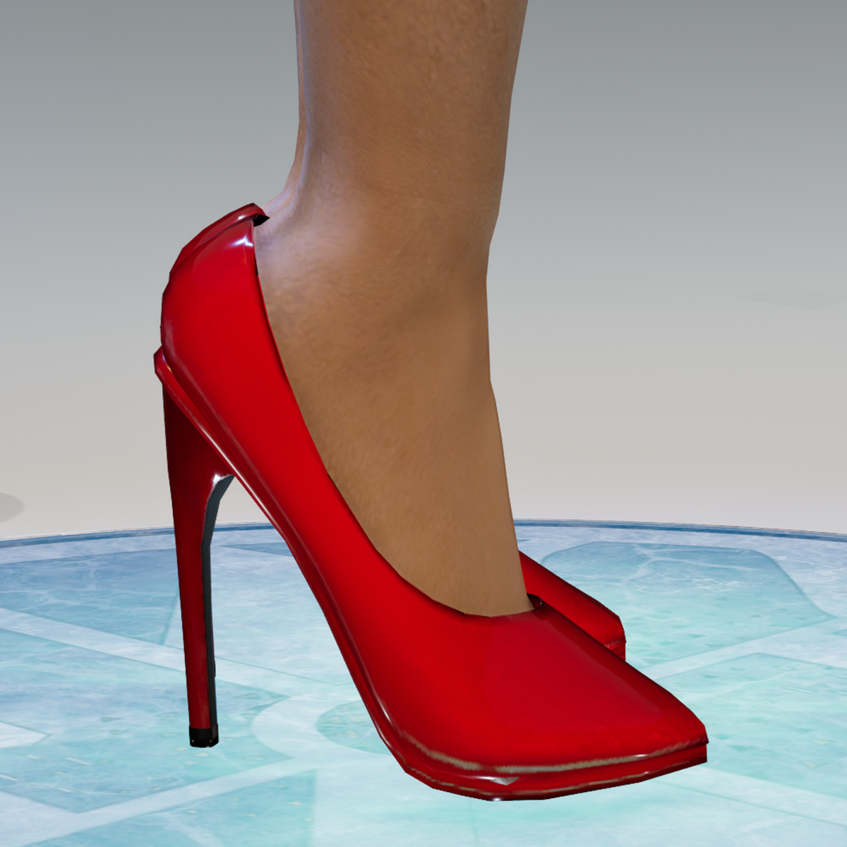 Red Pumps for Alina-Daisy High Heeled Avatar (also fits Nicci)
