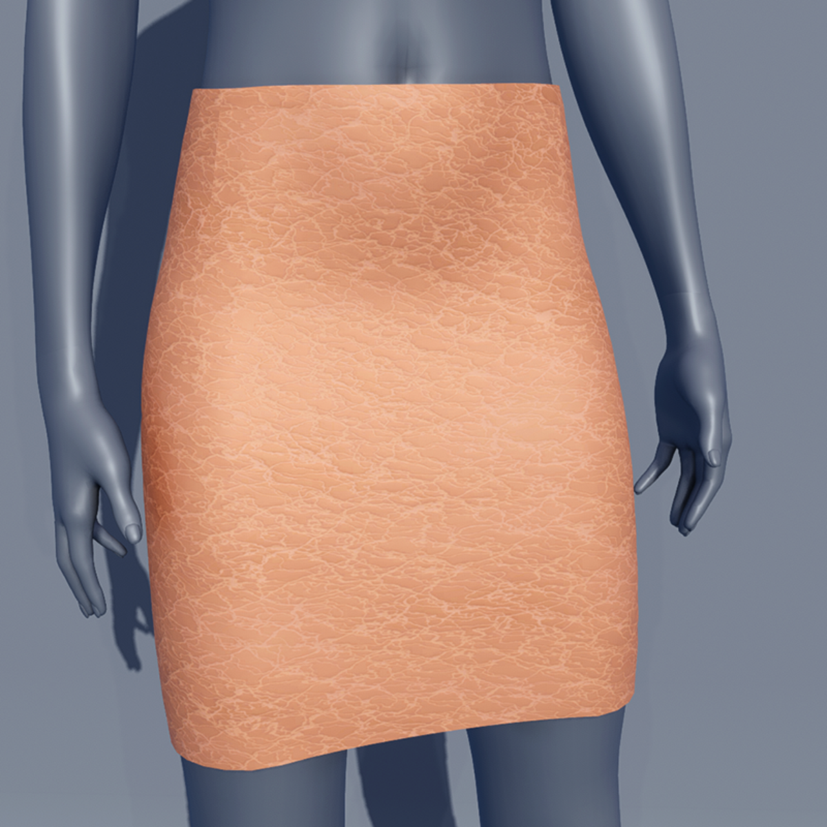 Leather Formal Skirt - Peach Pink