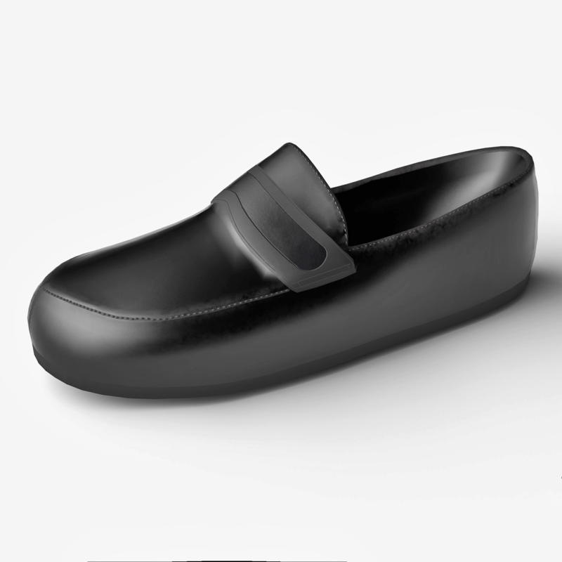 Men's Mocassin Shoes Black Leather
