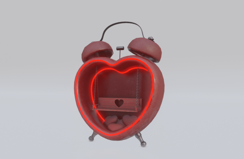 Heart alarm clock
