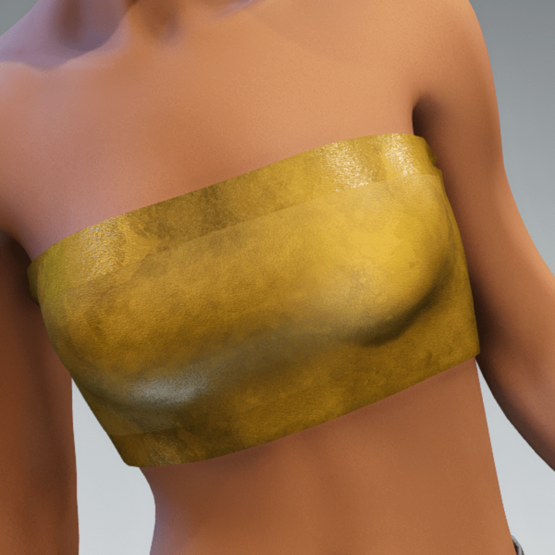 tube top silk shiny gold