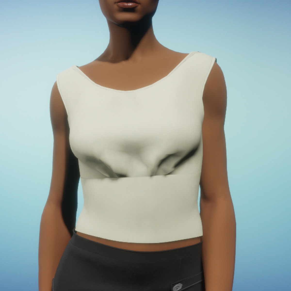 Blouse Tank - Cream Linen