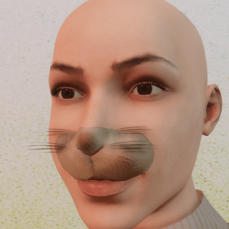 Rabbit nose easter with moustache for 2.0 Avatar