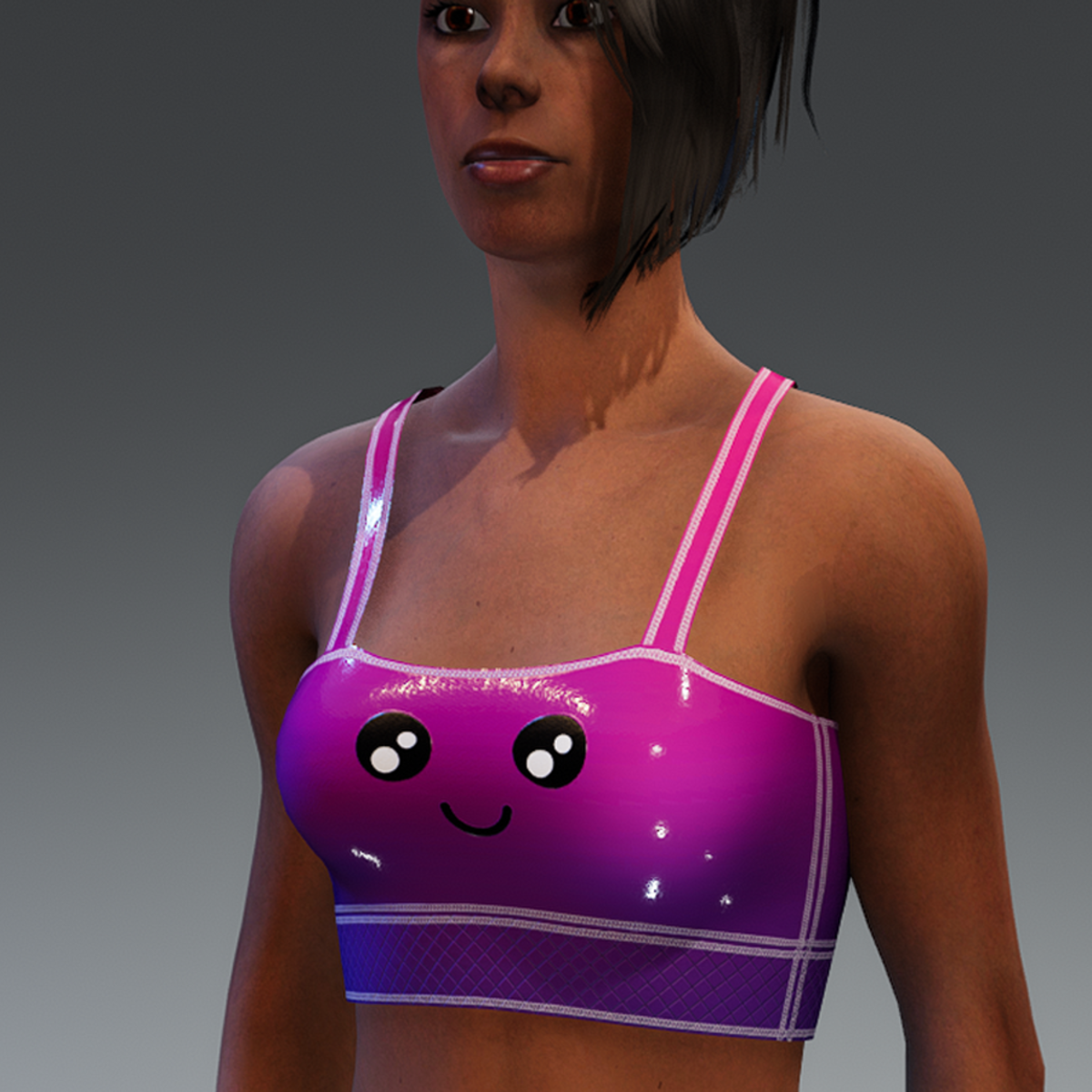 Top Smile Latex purple pink