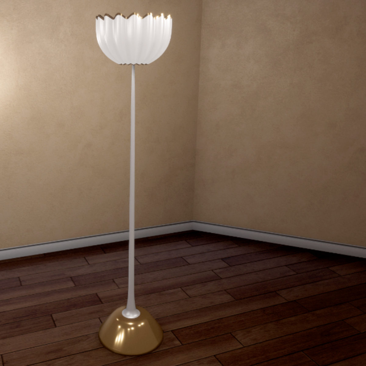 Shell Floor Lamp - Gold - Not Scripted
