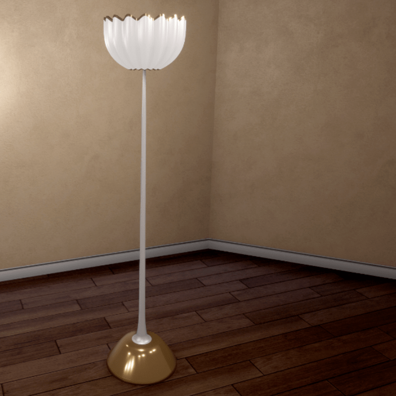 Shell Floor Lamp - Gold - Not Scripted