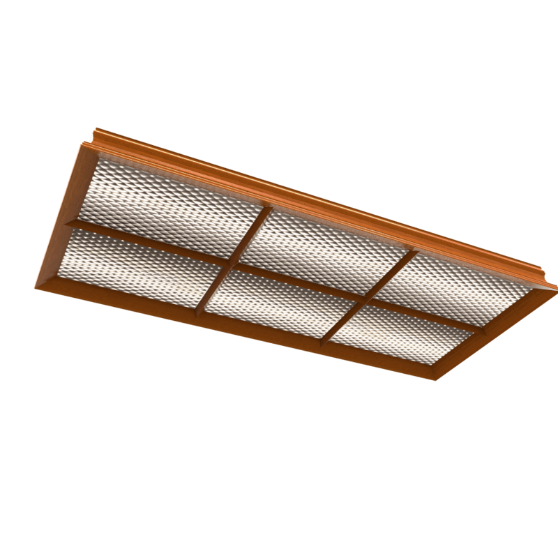 Oak Fluorescent Lamp