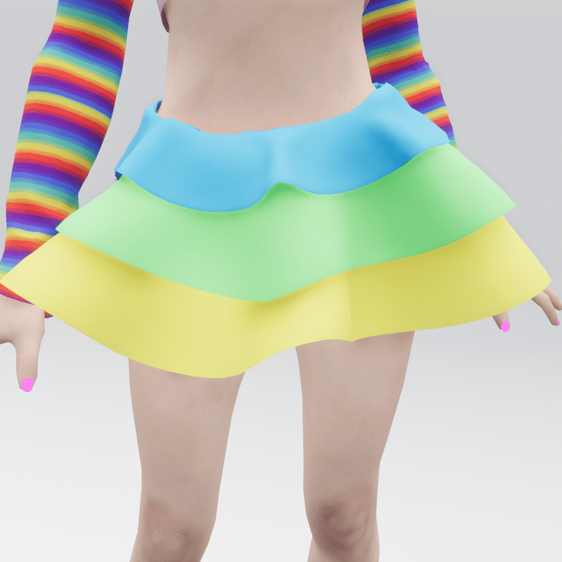Layered Neon Skirt 02