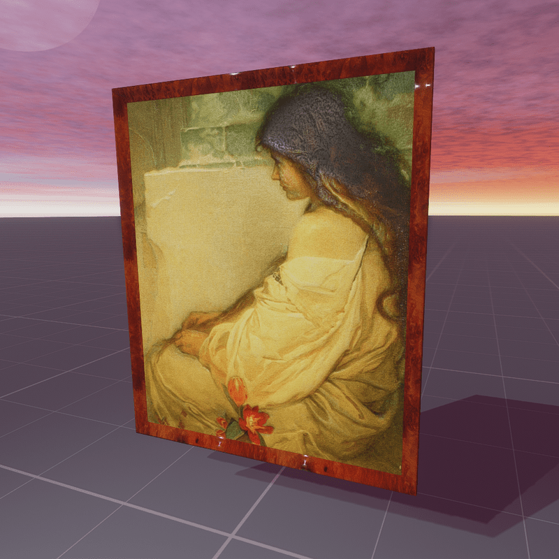 Girl With Loose Hair and Tulips Alphonse Mucha