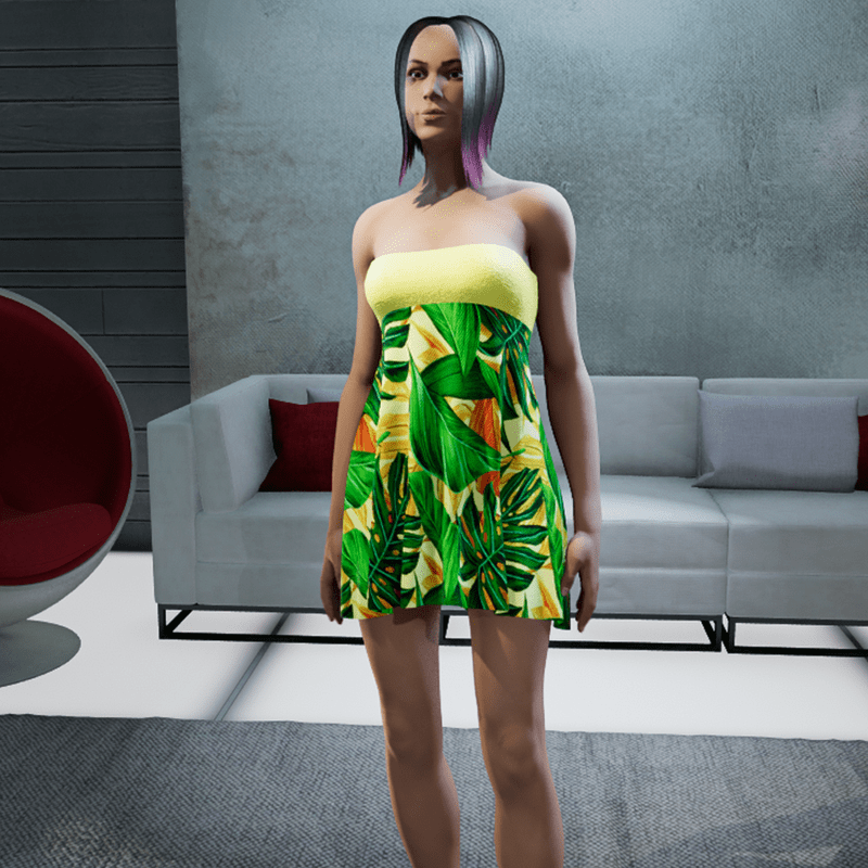 Minidress Beach green