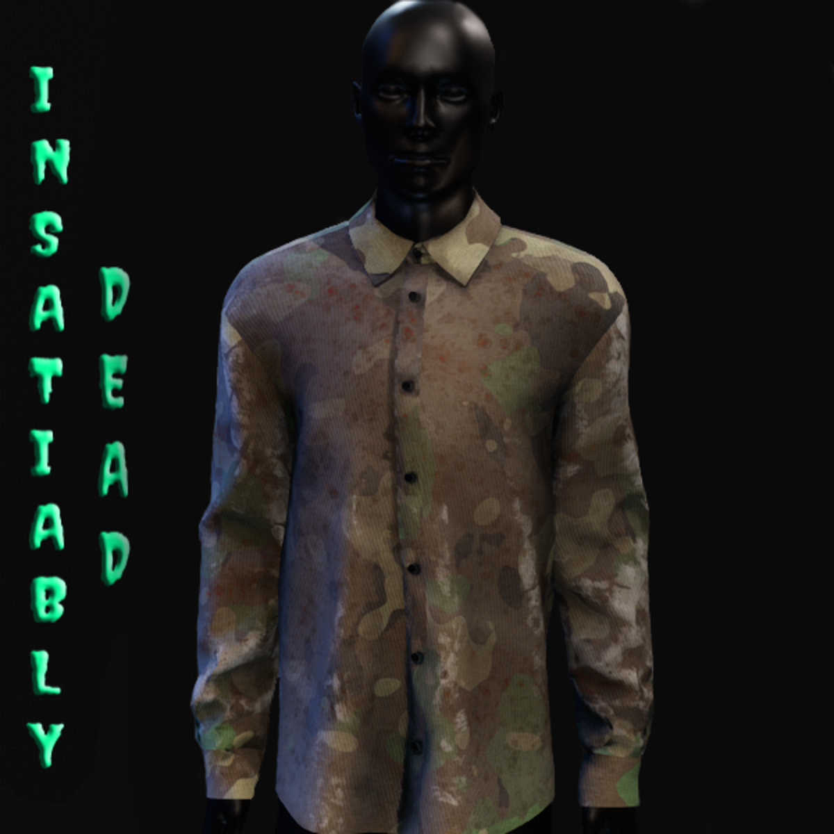 Camo Long Buttoned Shirt Traditional