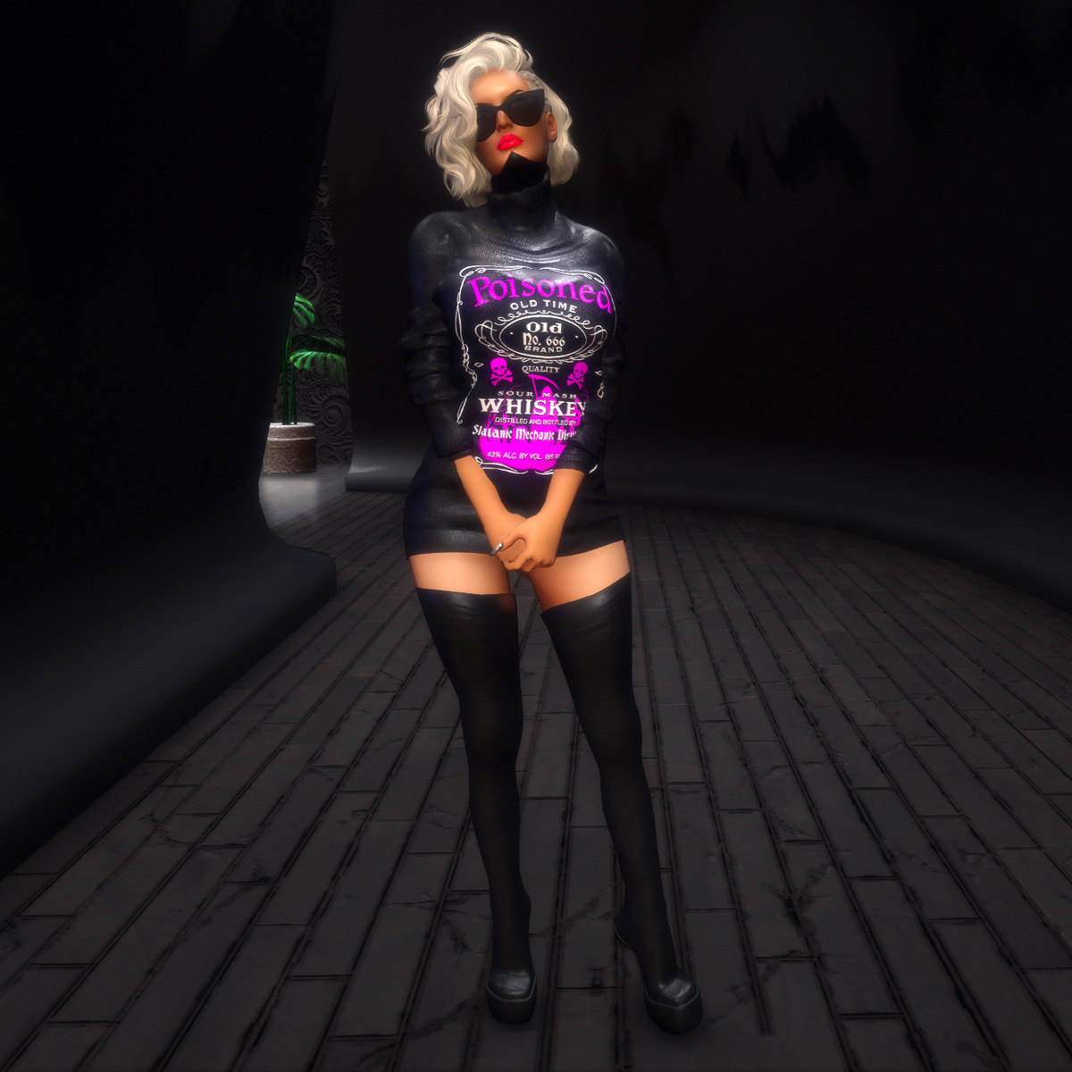 Poisoned leather dress