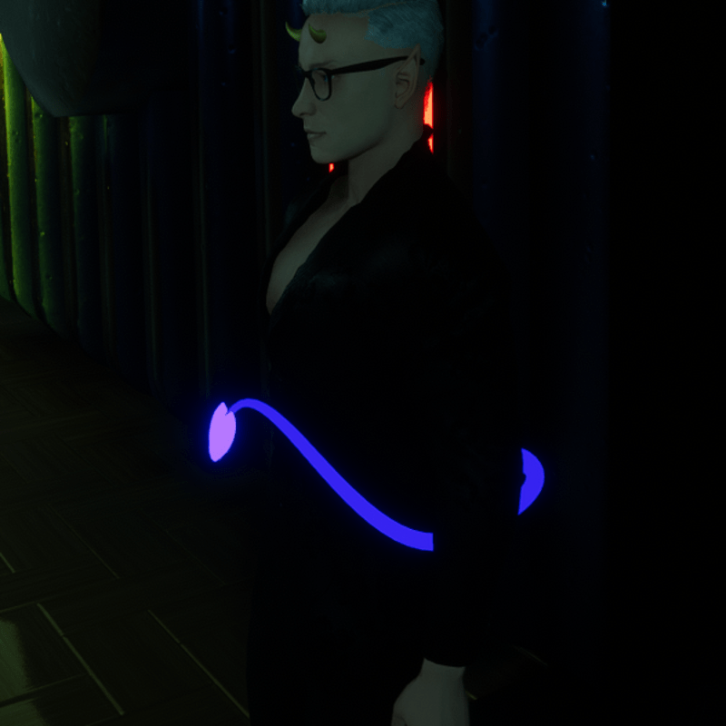 Demon Tail Heart Purple Pink (Glow)