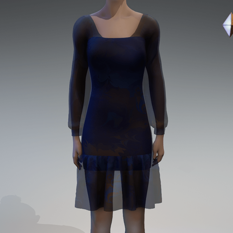 Violet swirls chiffon dress