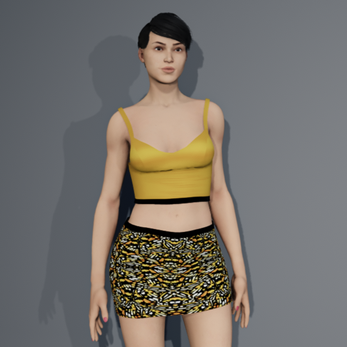 SOPHIE TOP AND SKIRT SET YELLOW