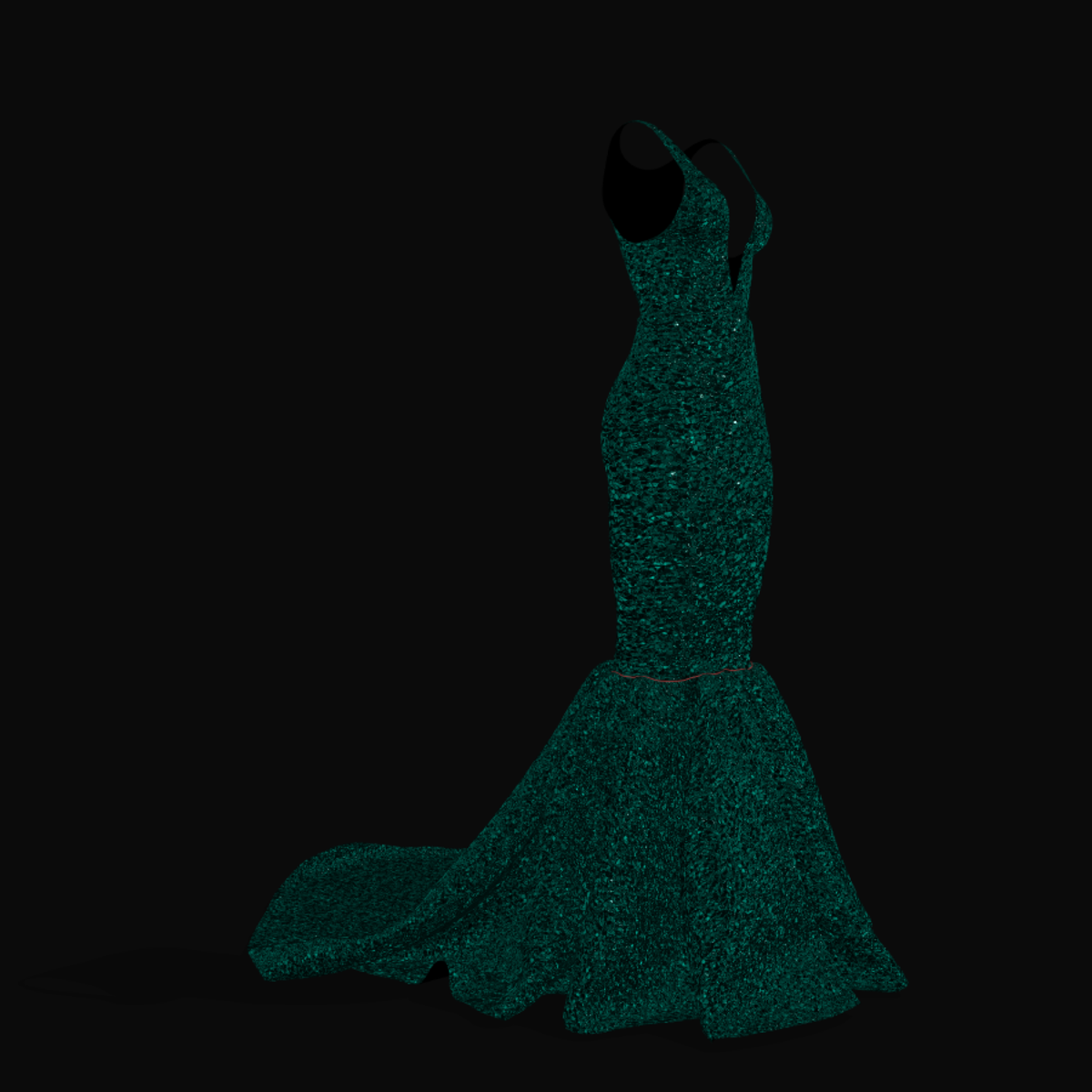 Mermaid Glitter Gown 03
