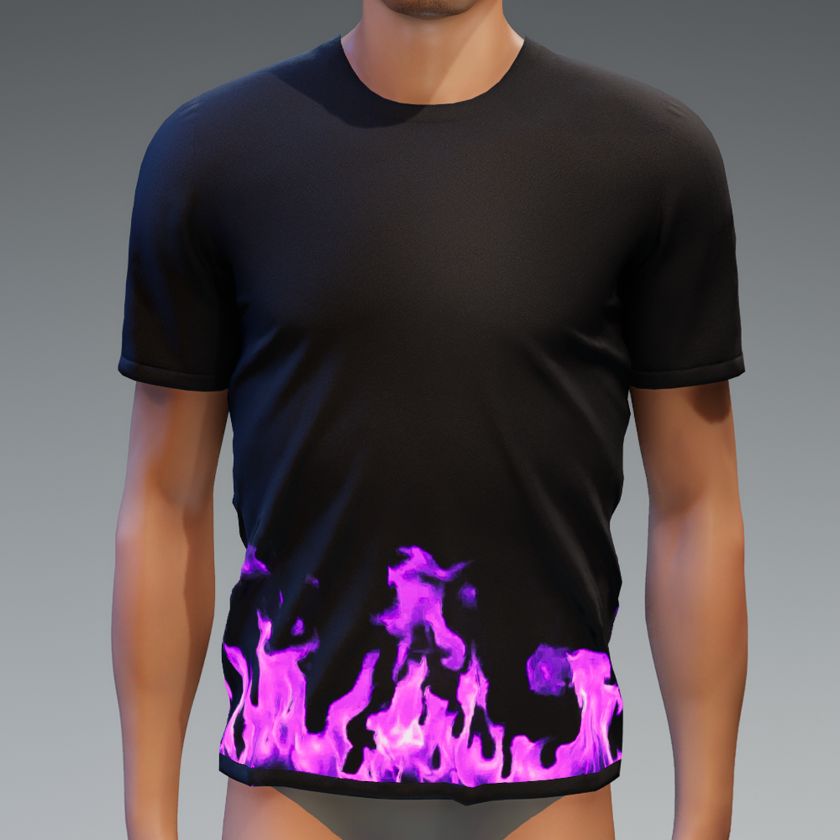 Tshirt with Glowing Animated Fire (Unixes)