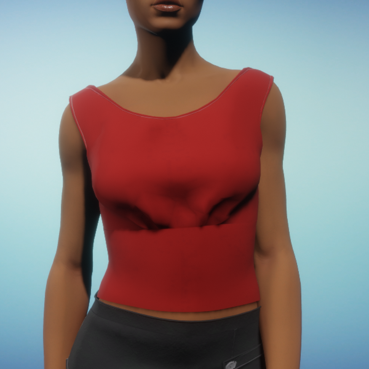 Blouse Tank - Red Linen