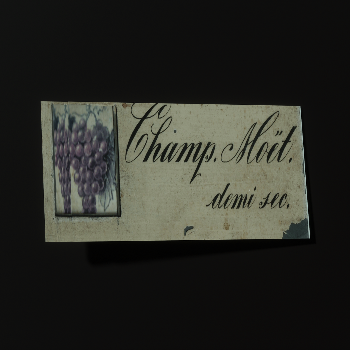 Wine Tag Champagne Moet Demi Sec