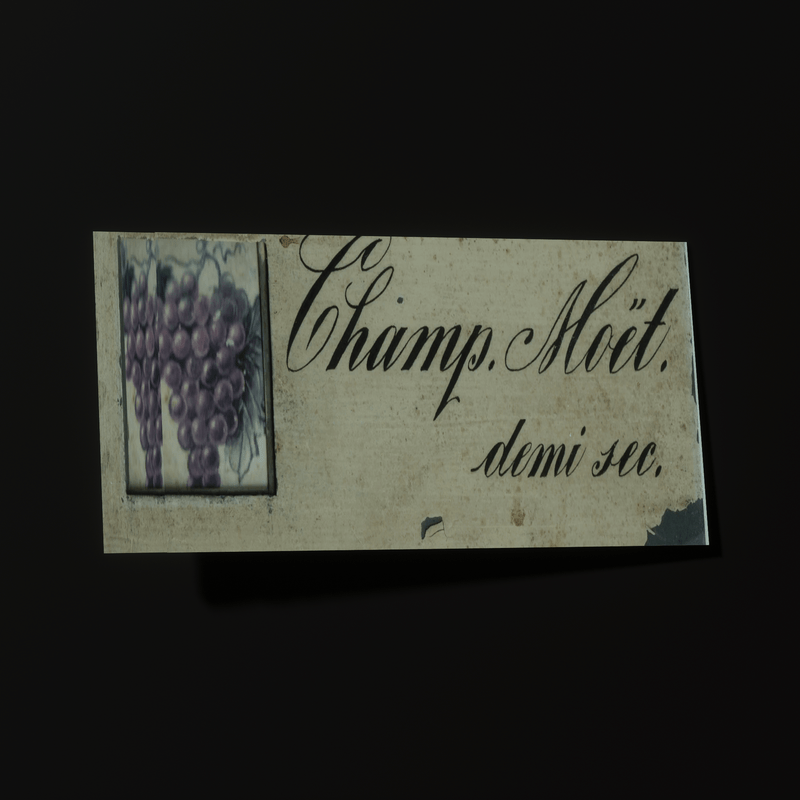 Wine Tag Champagne Moet Demi Sec