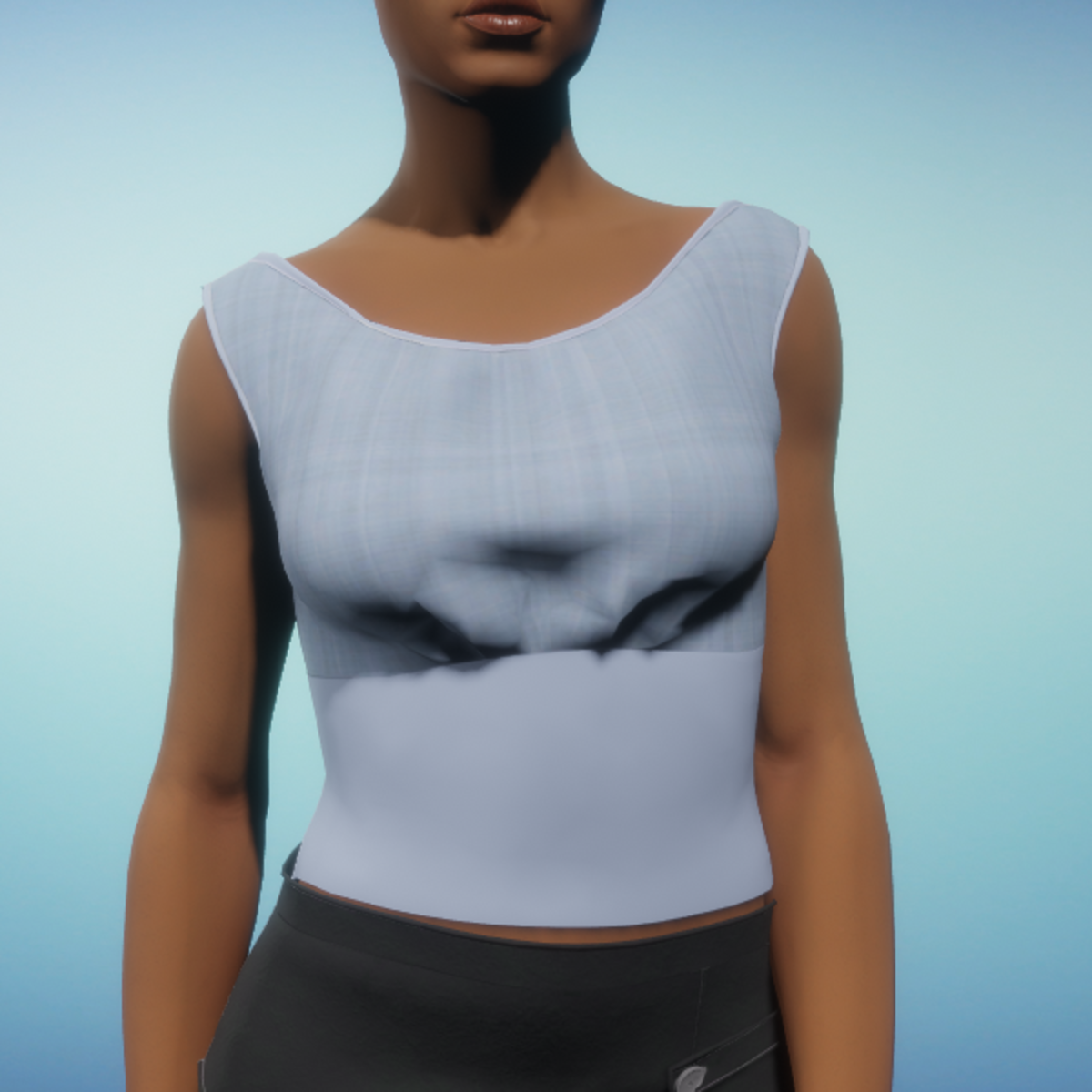 Blouse Tank - Blue Plaid