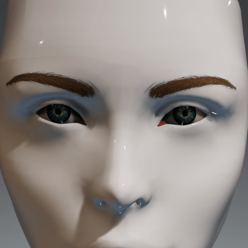 Eyes (blue-green) and brows (blonde) for the Irene Head by Apocalypse Bunnies