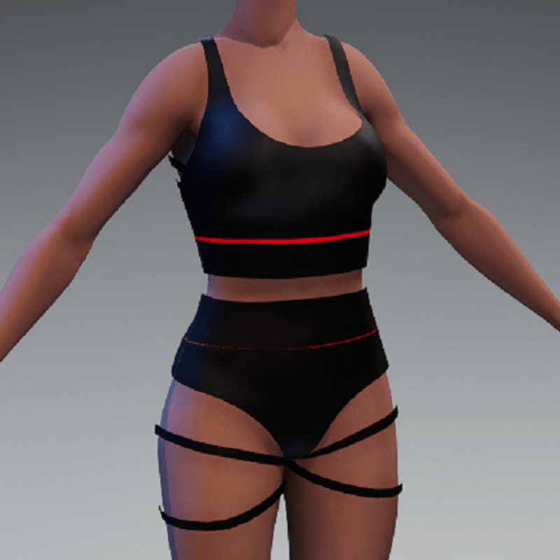 TnT_pole dance oufit black