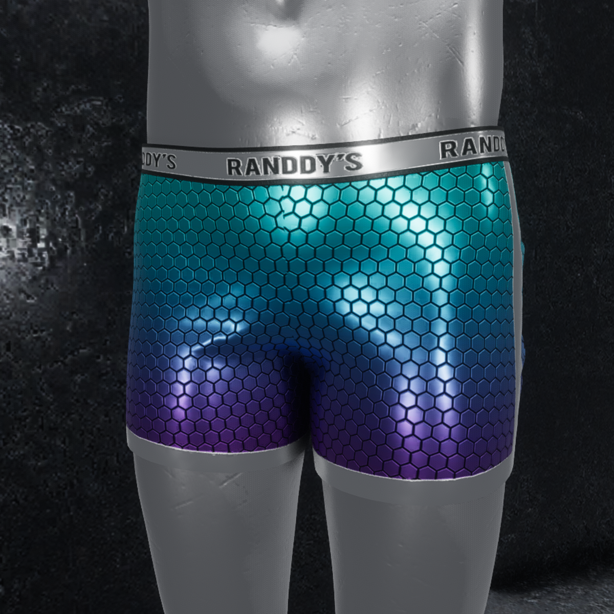 Boxer Briefs Hexagon purple blue