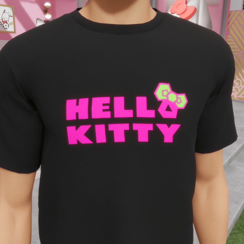 Hello Kitty Neon Letters T-shirt - Male