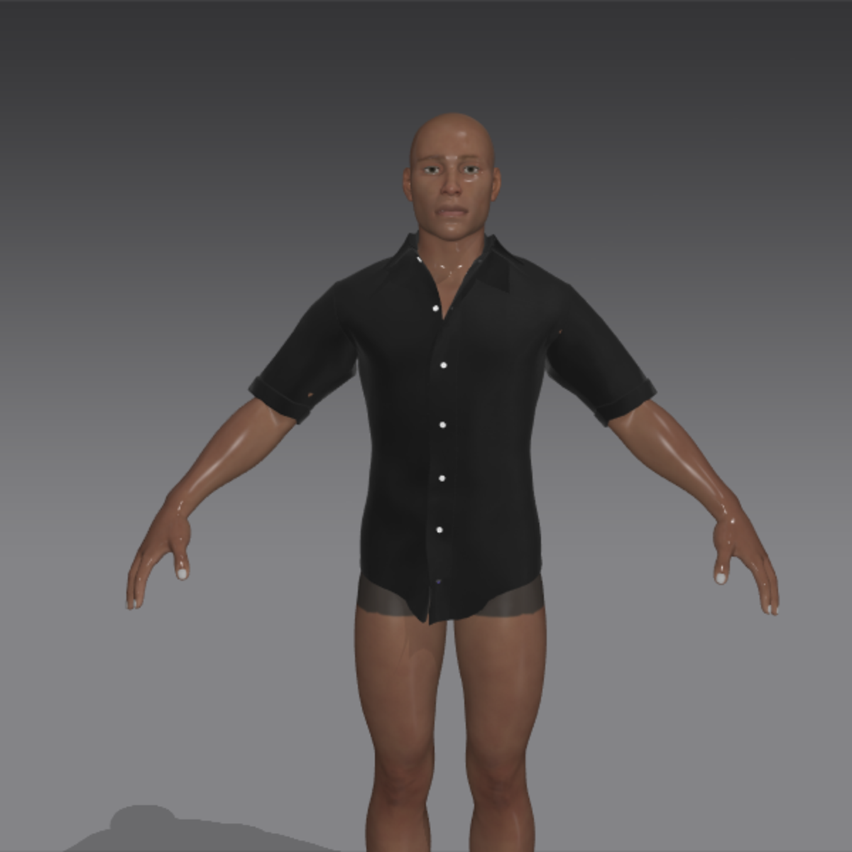 black cotton batiste shirt