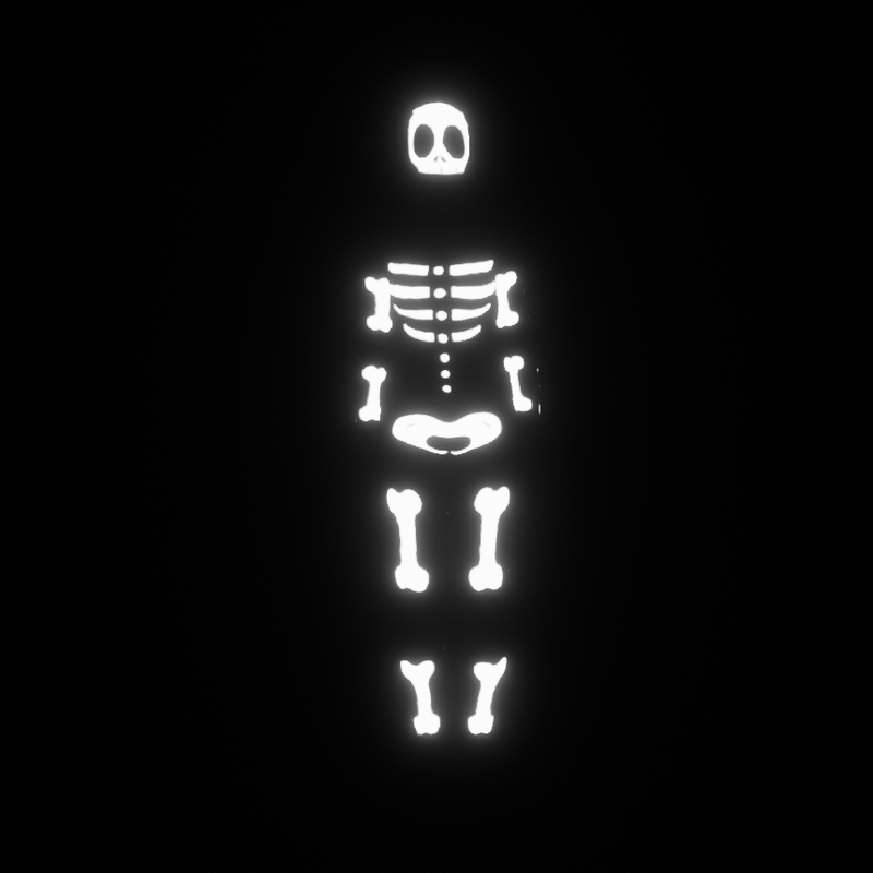 skeleton morph suit emissive