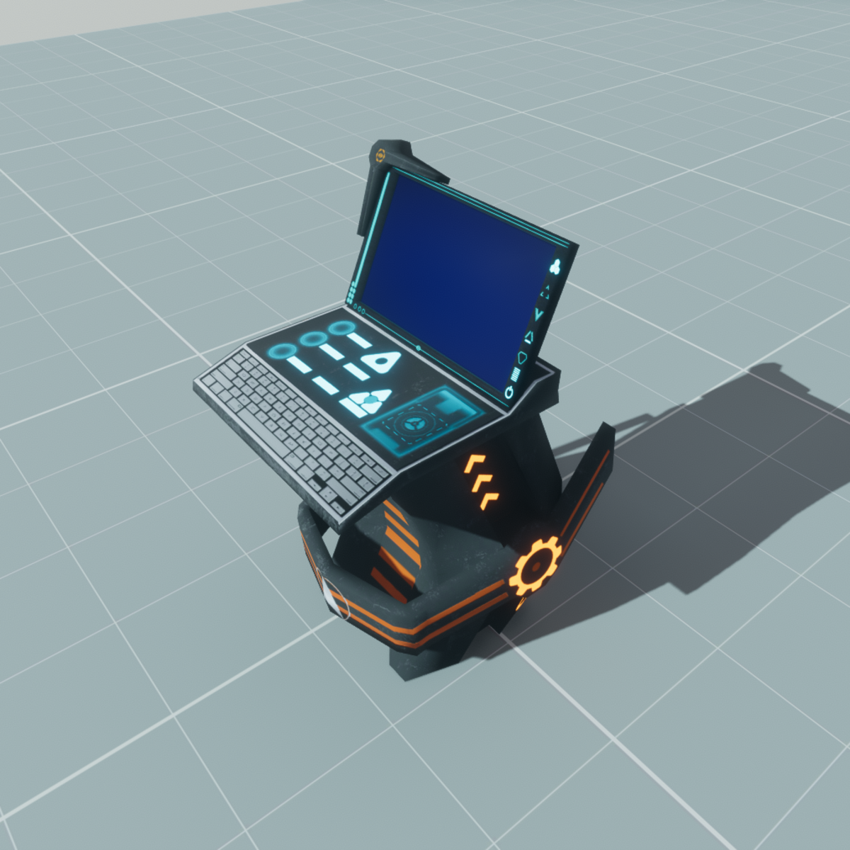Low Poly Sci-Fi Computer