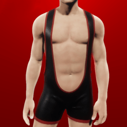 NOCHE. Wrestling Singlet Black