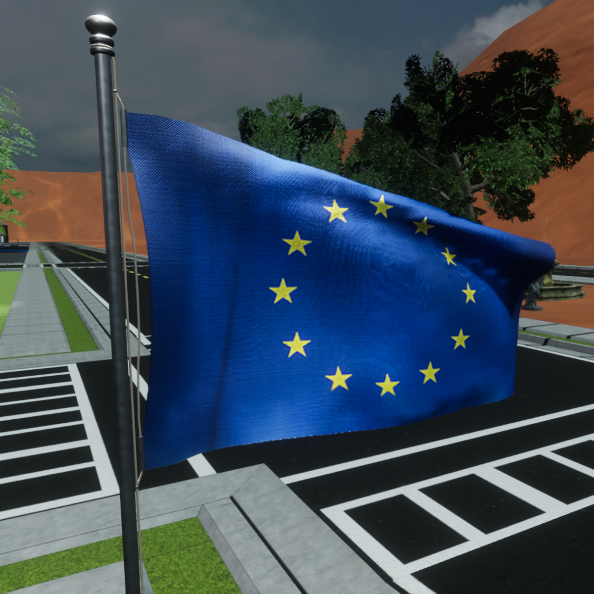 TKA Animate Flag European Union