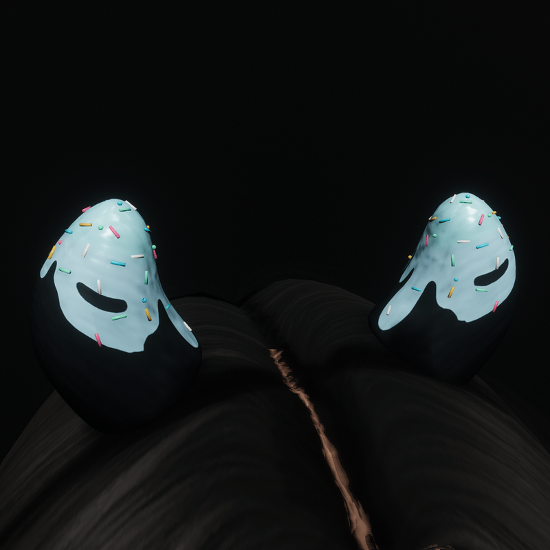 Chibi Cupcake Horns (Blue)