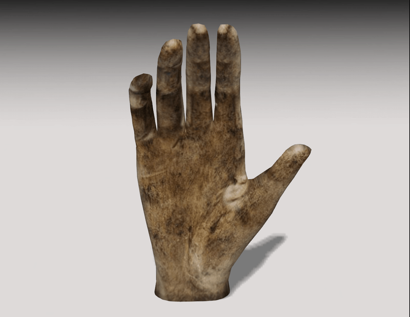 Hand statue decor