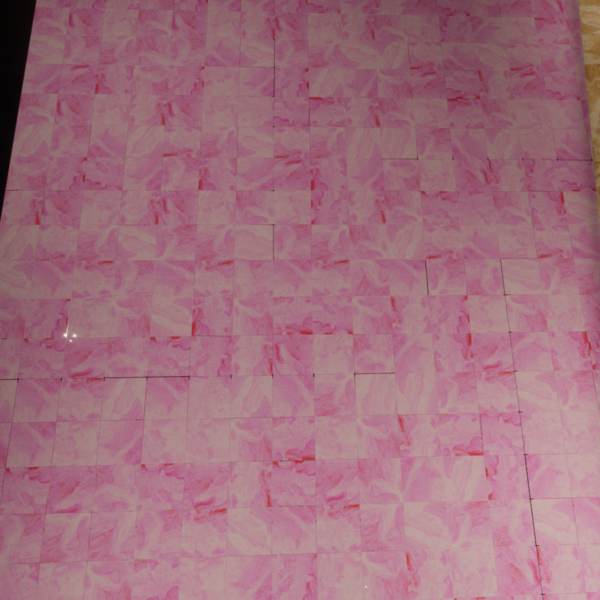 marble tile floor pink